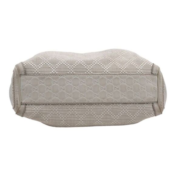 GUCCI Guccissima Sukey Medium Size Tote Bag Straw & Leather Lightly Loved - Picture 7 of 16